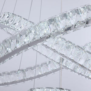 10.6'' H x 25.1'' W x 25.1'' D Altus 3 Light Unique Geometric LED Chandelier with Crystal Accents
