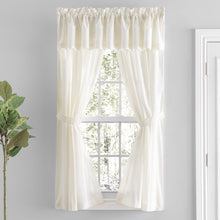 Load image into Gallery viewer, Alverson 100% Cotton Solid Semi-Sheer Rod Pocket Curtain Panels (Set of 2)
