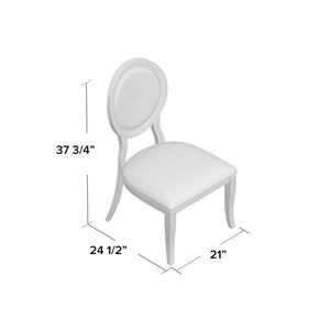 Alverta Upholstered King Louis Back Side Chair (Set of 2), #6258