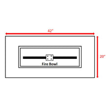 Load image into Gallery viewer, 16&quot;H x 42&quot;W x 20&quot;D Natural Concrete Aly Fiber Reinforced Concrete Propane Fire Pit Table16&quot;H x 42&quot;W x 20&quot;D Natural Concrete Aly Fiber Reinforced Concrete Propane Fire Pit Table
