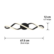 Load image into Gallery viewer, Alyea 1 - Light Dimmable LED Matte Black Vanity Light
