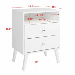Alyssa 29.5'' Tall 2 - Drawer Nightstand