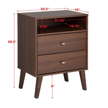 Load image into Gallery viewer, Cherry Alyssa 2 - Drawer Nightstand 1397AH
