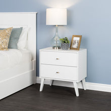 Load image into Gallery viewer, White Alyssa 2 - Drawer Nightstand 6338RR
