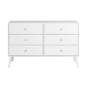 White Alyssa 6 Drawer 52.25'' W