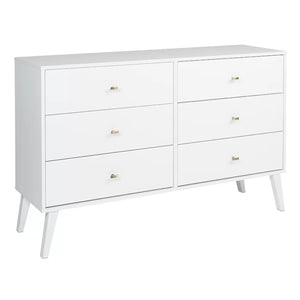 White Alyssa 6 Drawer 52.25'' W