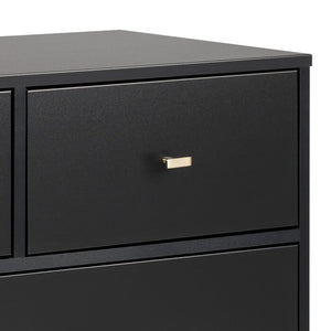 Black Alyssa 7 - Drawer Dresser, 52.5"W