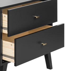 Black Alyssa 7 - Drawer Dresser, 52.5"W