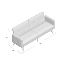 Load image into Gallery viewer, Amadi 79&#39;&#39; Velvet Square Arm Sleeper
