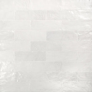 White Amagansett 2.55" x 7.87" Ceramic Subway Wall Tile