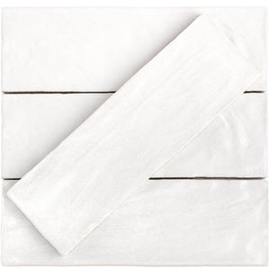White Amagansett 2.55" x 7.87" Ceramic Subway Wall Tile