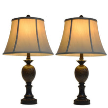 Load image into Gallery viewer, 25&quot;  Amagon Resin Table Lamp (Set of 2)
