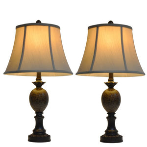 25"  Amagon Resin Table Lamp (Set of 2)
