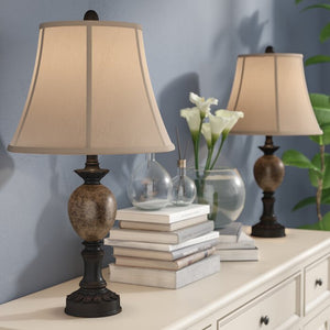 25"  Amagon Resin Table Lamp (Set of 2)
