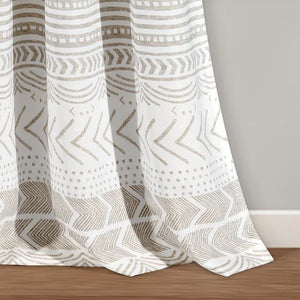 Amalfi Geometric Room Darkening Thermal Grommet Curtain Panels 52 x 84 (Set of 2)
