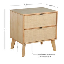Load image into Gallery viewer, Amani 27&#39;&#39; Tall 2 - Drawer Nightstand in Natural

