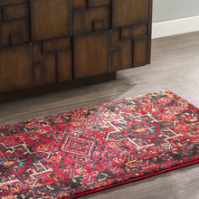 Load image into Gallery viewer, Amaniya Southwestern Area Rug in Red 2&#39;3&quot; x 8&#39;
