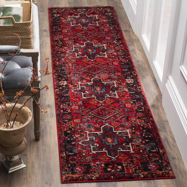 Amaniya Southwestern Area Rug in Red 2'3