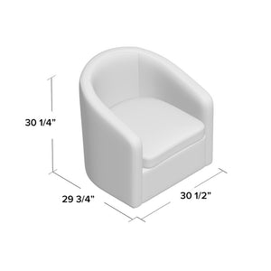 Amber 30.5'' Wide Swivel Slipcovered Barrel Chair OG406