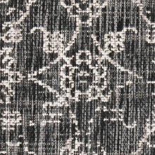 Load image into Gallery viewer, Amedee Floral Indoor / Outdoor Area Rug in Black/Ivory 4&#39; round
