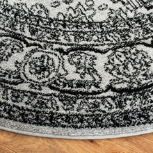 Load image into Gallery viewer, Runner 2&#39;6&quot; x 8&#39; Amedee Oriental Area Rug in Black/Matte Silver
