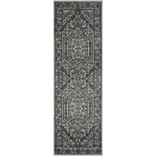 Load image into Gallery viewer, Runner 2&#39;6&quot; x 8&#39; Amedee Oriental Area Rug in Black/Matte Silver
