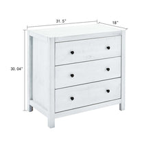 Load image into Gallery viewer, White Washed Amesfield 3 Drawer 31.5&#39;&#39; W Dresser 7154RR
