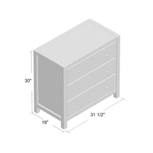 Load image into Gallery viewer, White Washed Amesfield 3 Drawer 31.5&#39;&#39; W Dresser 7154RR
