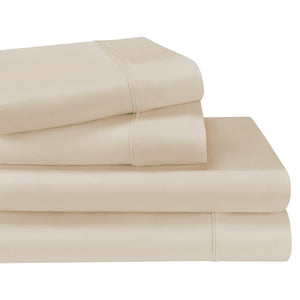 Queen Ivory Amherst 1200 Thread Count Egyptian Certified Cotton Sateen Sheet Set