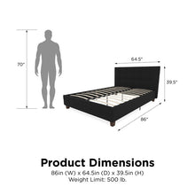 Load image into Gallery viewer, Amherst Tufted Upholstered Low Profile Platform QUEEN Bed 6587RR
