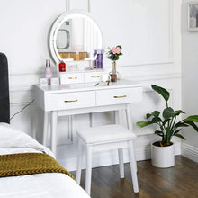 Load image into Gallery viewer, Ami Vanity Set with Stool and Mirror
