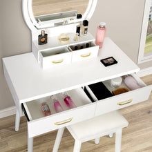 Load image into Gallery viewer, Ami Vanity Set with Stool and Mirror

