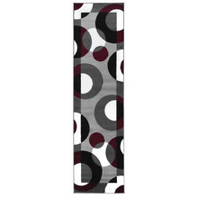 Load image into Gallery viewer, Amirr Geometric Machine Woven Area Rug in Burgundy, Runner 2&#39; X 10&#39;
