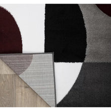 Load image into Gallery viewer, Amirr Geometric Machine Woven Area Rug in Burgundy, Runner 2&#39; X 10&#39;

