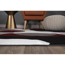 Load image into Gallery viewer, Amirr Geometric Machine Woven Area Rug in Burgundy, Runner 2&#39; X 10&#39;
