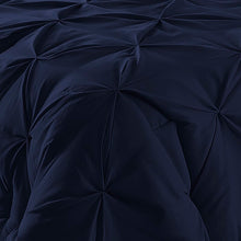 Load image into Gallery viewer, King Comforter + 2 King Pillow Cases Navy Blue Amrie MRM4270
