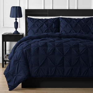 King Comforter + 2 King Pillow Cases Navy Blue Amrie MRM4270