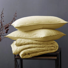 Load image into Gallery viewer, Queen Quilt + 2 Standard Shams Yellow Amriel Microfiber Reversible Modern &amp; Contemporary Quilt Set
