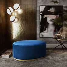 Load image into Gallery viewer, Anakarina 43.3&#39;&#39; Wide Velvet Oval Cocktail Ottoman

