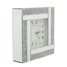 Load image into Gallery viewer, Analog Mechanical Table Clock in Silver/White
