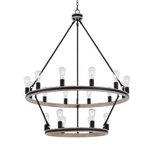 Load image into Gallery viewer, Anatoli 18 - Light Dimmable Wagon Wheel Chandelier
