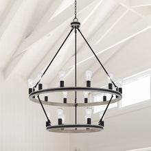 Load image into Gallery viewer, Anatoli 18 - Light Dimmable Wagon Wheel Chandelier

