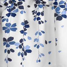 Load image into Gallery viewer, Anatoli Floral Tailored 52&#39;&#39; Window Valance in Navy Baby Blue
