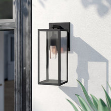Load image into Gallery viewer, Andalucia Matte Black 1 - Bulb 14.76&quot; H Outdoor Wall Lantern #1614HW
