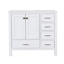Load image into Gallery viewer, Aneira Full Cabinet 36&quot; Single Bathroom Vanity Set White AS IS
