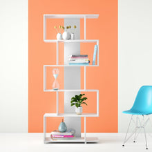 Load image into Gallery viewer, Angelica 72.44&#39;&#39; H x 30.91&#39;&#39; W Geometric Bookcase
