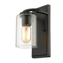 Load image into Gallery viewer, Angelinea 1 - Light Dimmable Black Armed Sconce
