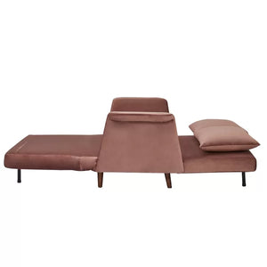 Angelique 47.64'' Wide Velvet Convertible Chair