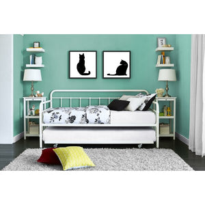 White Angelita Twin Daybed with Trundle 3372RR