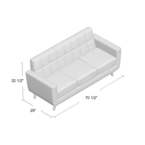 Anna Upholstered Sofa Linen Blend Grey